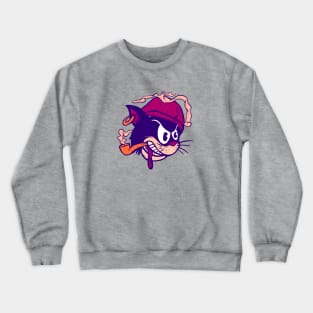 Bad Cat Smoking Crewneck Sweatshirt